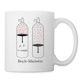 Tauchflaschen Gesetz v. Boyle Mariotte - Tasse - Weiß - Rechts