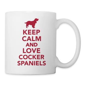 Cocker Spaniel - Tasse - Weiß - Rechts