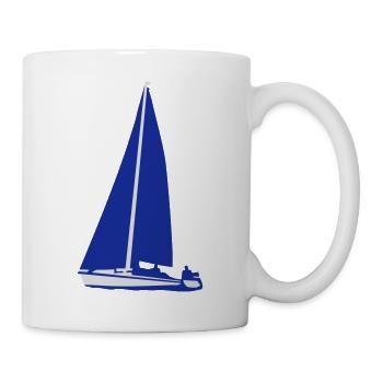 sailboat, sailing - Mug - white - Right