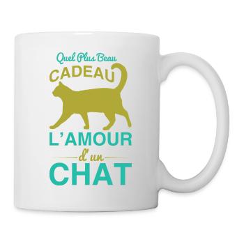 Cadeau l’amour d’un chat - Tasse - Weiß - Rechts