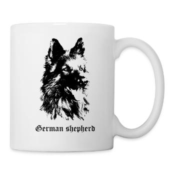 chien de race berger allemand - Mug blanc - blanc - Droite