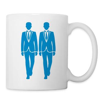 couple homme match men mariage - Mug blanc - blanc - Droite