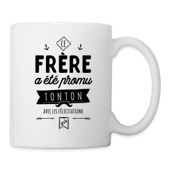 frere promu tonton - Mug blanc - blanc - Droite