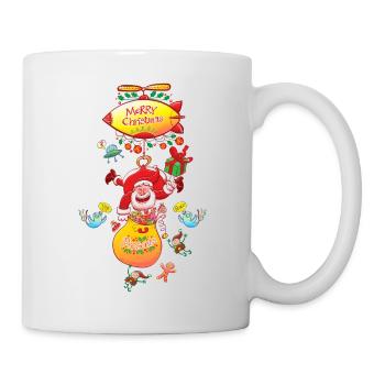 Père Noël a un zeppelin pour livrer les cadeaux - Mug blanc - blanc - Droite