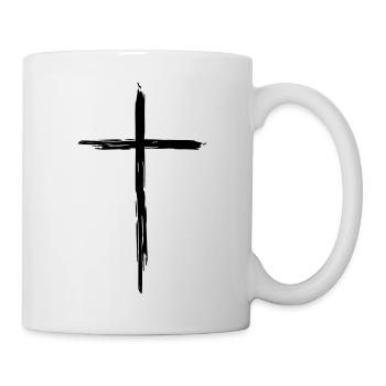 Croix - Jésus nous aime - Mug blanc - blanc - Droite