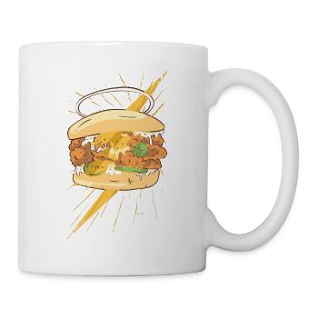 Sandwich au poulet avec halo. - Mug blanc - blanc - Droite