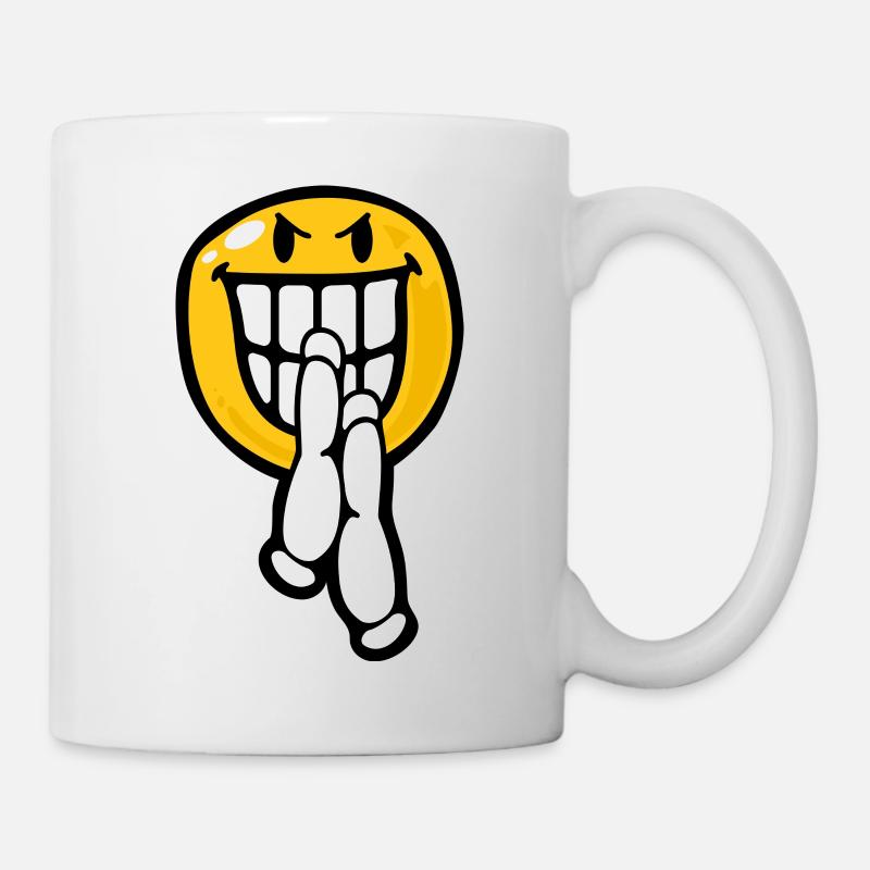 Smiley Anger Sinister - Tasse - Weiß