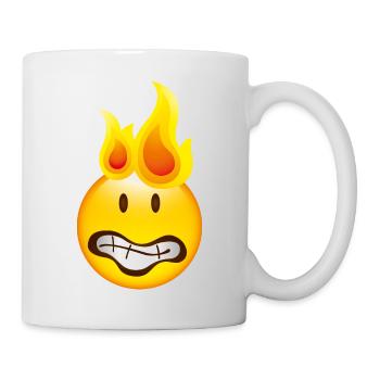 Smiley Burning - Tasse - Weiß - Rechts