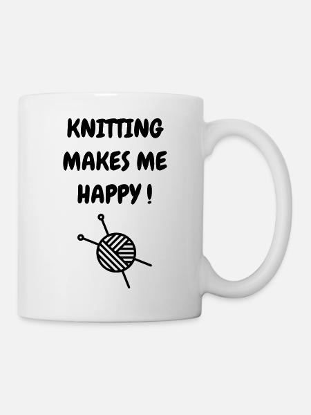 Stricken / stricker / Sticken / mode - Kop/krus - hvid