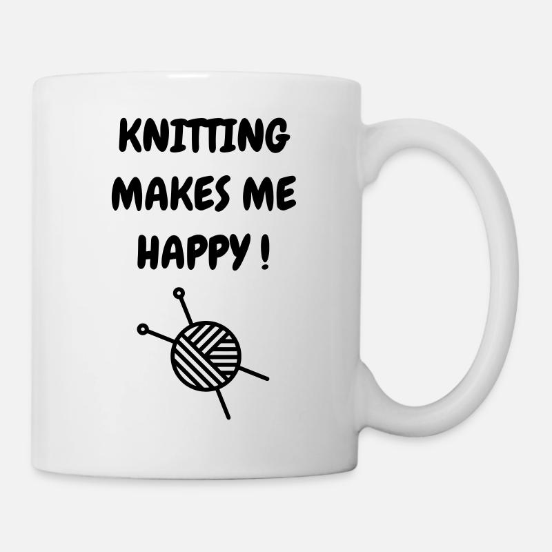 Stricken / stricker / Sticken / mode - Tasse - Weiß
