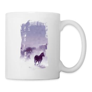 Pferde - Tasse - Weiß - Rechts