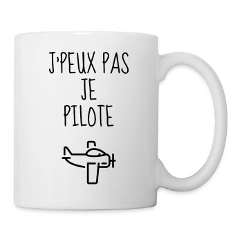 Aircraft Airplane Flugzeug Avion Luftfahrt Pilot - Mug - white - Right