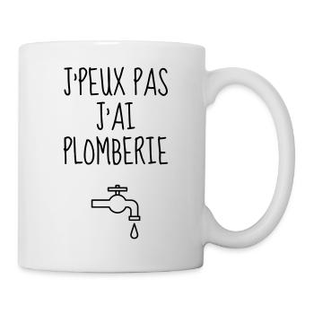 Plombier / Plomberie / Travail / Métier / Job - Mug blanc - blanc - Droite