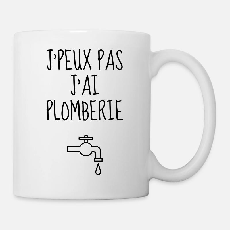 Plombier / Plomberie / Travail / Métier / Job - Mug blanc - blanc