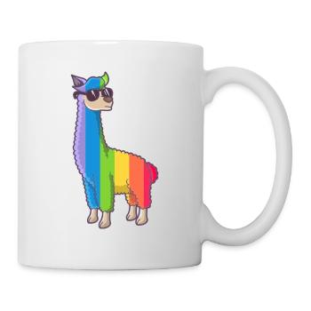 Gay Pride Alpaka LGBT - Tasse - Weiß - Rechts