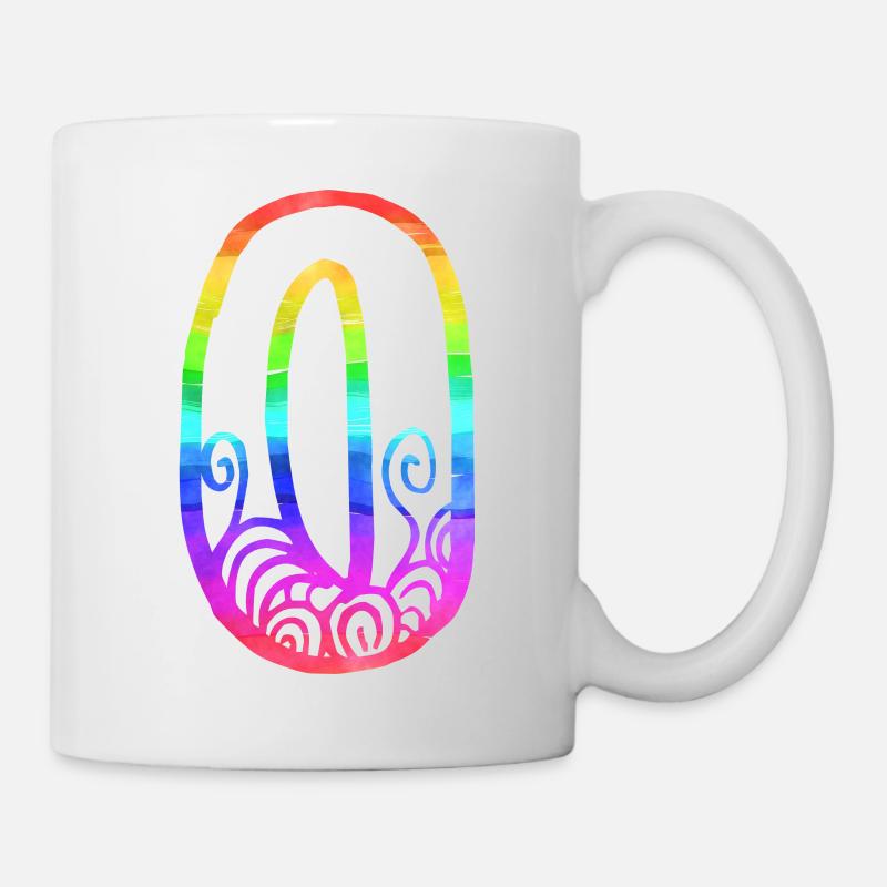 regenbogen o - Tasse - Weiß