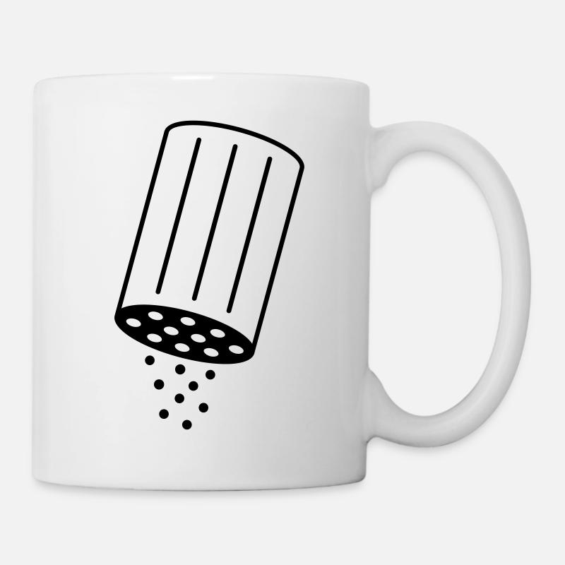 Salzstreuer Pfeffer - Tasse - Weiß