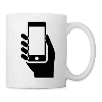 mobil_phone_01 - Mug blanc - blanc - Droite