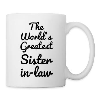 Sister in law Brother Schwester Belle Soeur Frère - Mug - white - Right