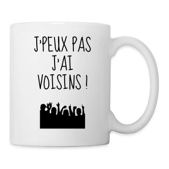 Nachbar / Nachbarschaft / Nachbarin / Haus - Tasse - Weiß - Rechts
