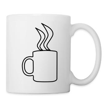 café - Mug blanc - blanc - Droite