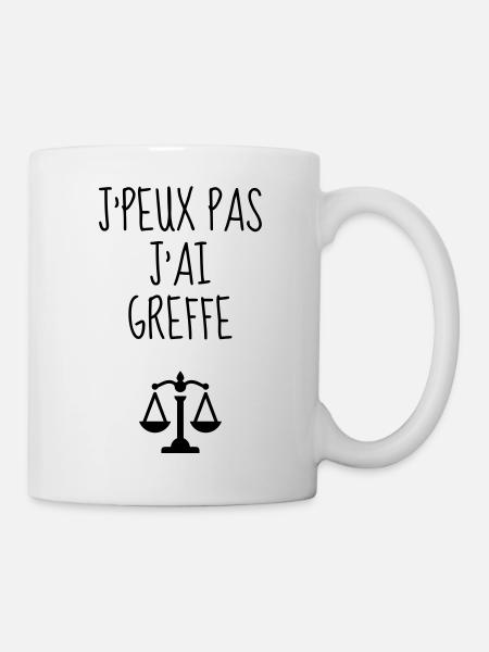 greffier / greffe / tribunal / justice / juge - Mug blanc - blanc