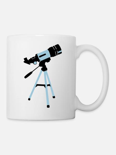 Telescope, Astronomy - télescope - Mug blanc - blanc