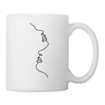 Idée cadeau Lineart Love - Mug blanc - blanc - Droite