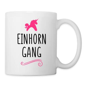 einhorn gang - Tasse - Weiß - Rechts