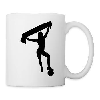fußball fan frau - Tasse - Weiß - Rechts