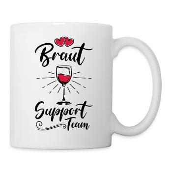 braut support team wein - Tasse - Weiß - Rechts