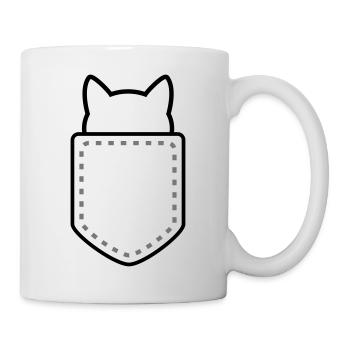 Cat in a Pocket - Mug - white - Right