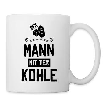 shisha mann mit kohle - Tasse - Weiß - Rechts