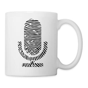 Fingerabdruck DNS DNA Mikrofon Sänger Podcast Mic - Tasse - Weiß - Rechts