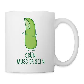 Lustiger grüner Daumen - Tasse - Weiß - Rechts