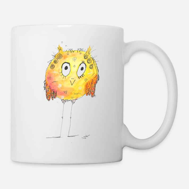 Happy yellow bird - Tasse - Weiß