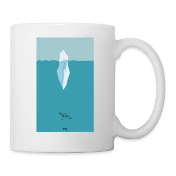 and whale in the ocean - Mug - white - Right