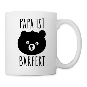 Papa Bär ist perfekt - Tasse - Weiß - Rechts