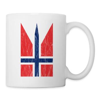 Norway Flag Vintage Scandinavian Cross - Mug - white - Right