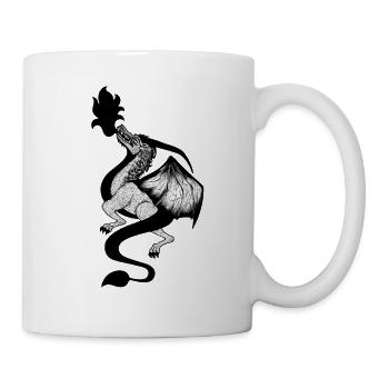 Dragon cracheur de feu - Mug blanc - blanc - Droite