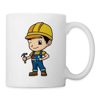 Bauarbeiter - Tasse - Weiß - Rechts