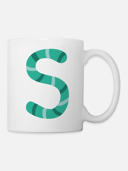 Buchstabe S - Tasse - Weiß