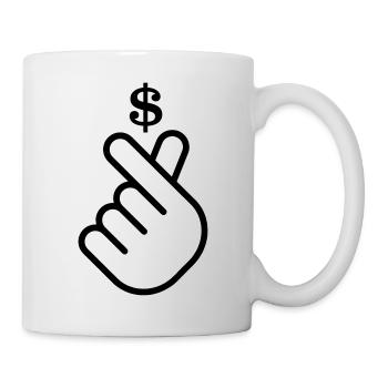 Moneyhand - L'argent compte - Moneyheart - blanc - Mug blanc - blanc - Droite