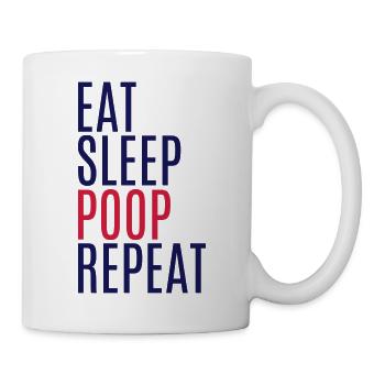Mangez sommeil merde répéter idée cadeau drôle bébé - Mug blanc - blanc - Droite