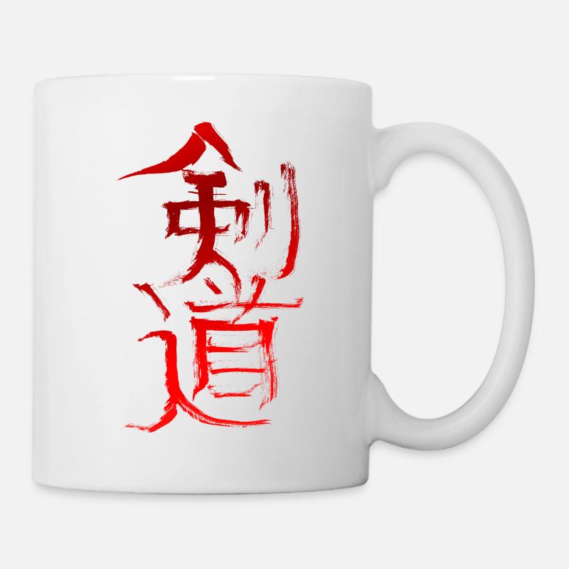 Kendo Drachen Stil - Tasse - Weiß