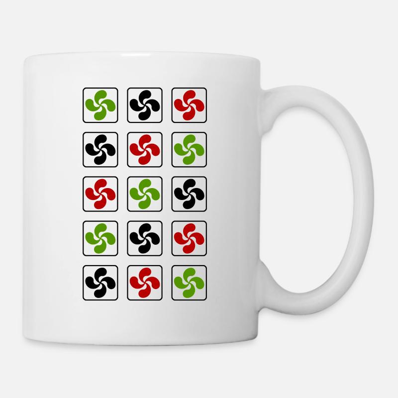Croix Basques tricolores - Mug blanc - blanc