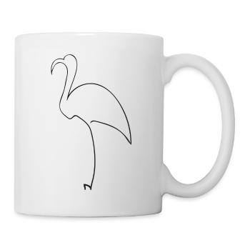 Flamant rose - Mug blanc - blanc - Droite