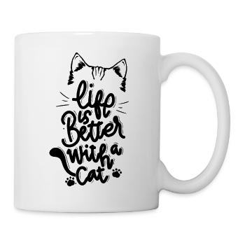 Chat, chat, animal, animal domestique, animal domestique - Mug blanc - blanc - Droite