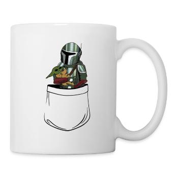 der Mandalorianer mit dem Baby in der Tasche - Tasse - Weiß - Rechts