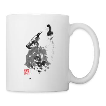 Wolf - Tasse - Weiß - Rechts